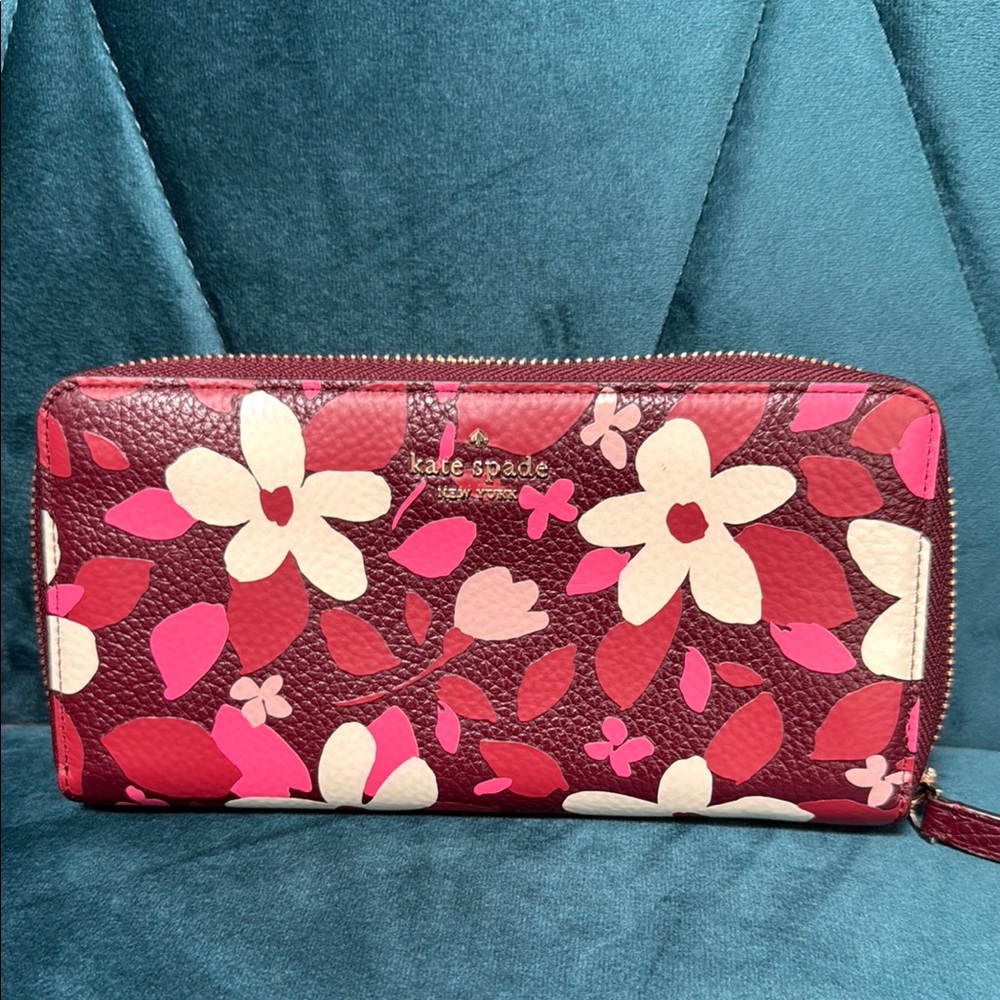 Kate Spade Red and Pink Wallets Floral Collection